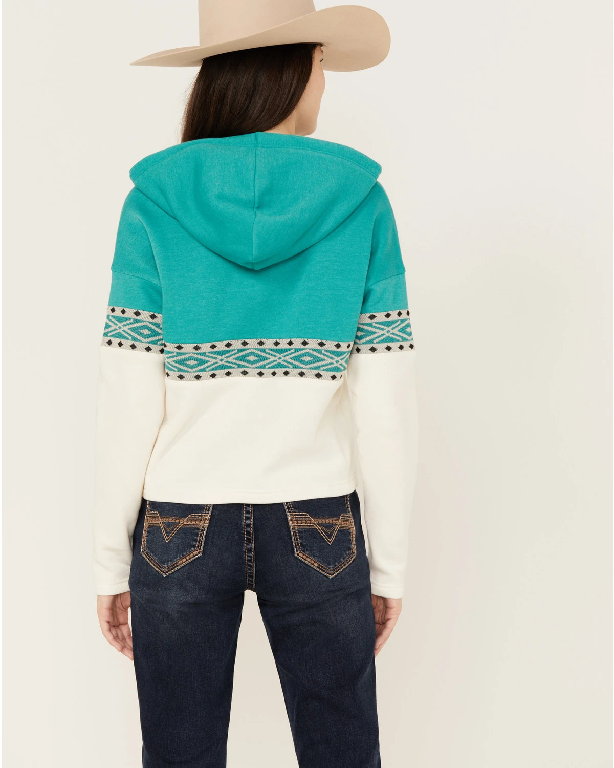 RANK 45 Women's Half Zip Hooded Pullover - Image 4