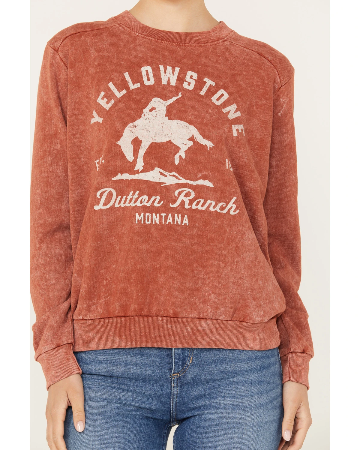 Changes Women's Bucking Horse Yellowstone Crew Neck Sweatshirt - Image 3